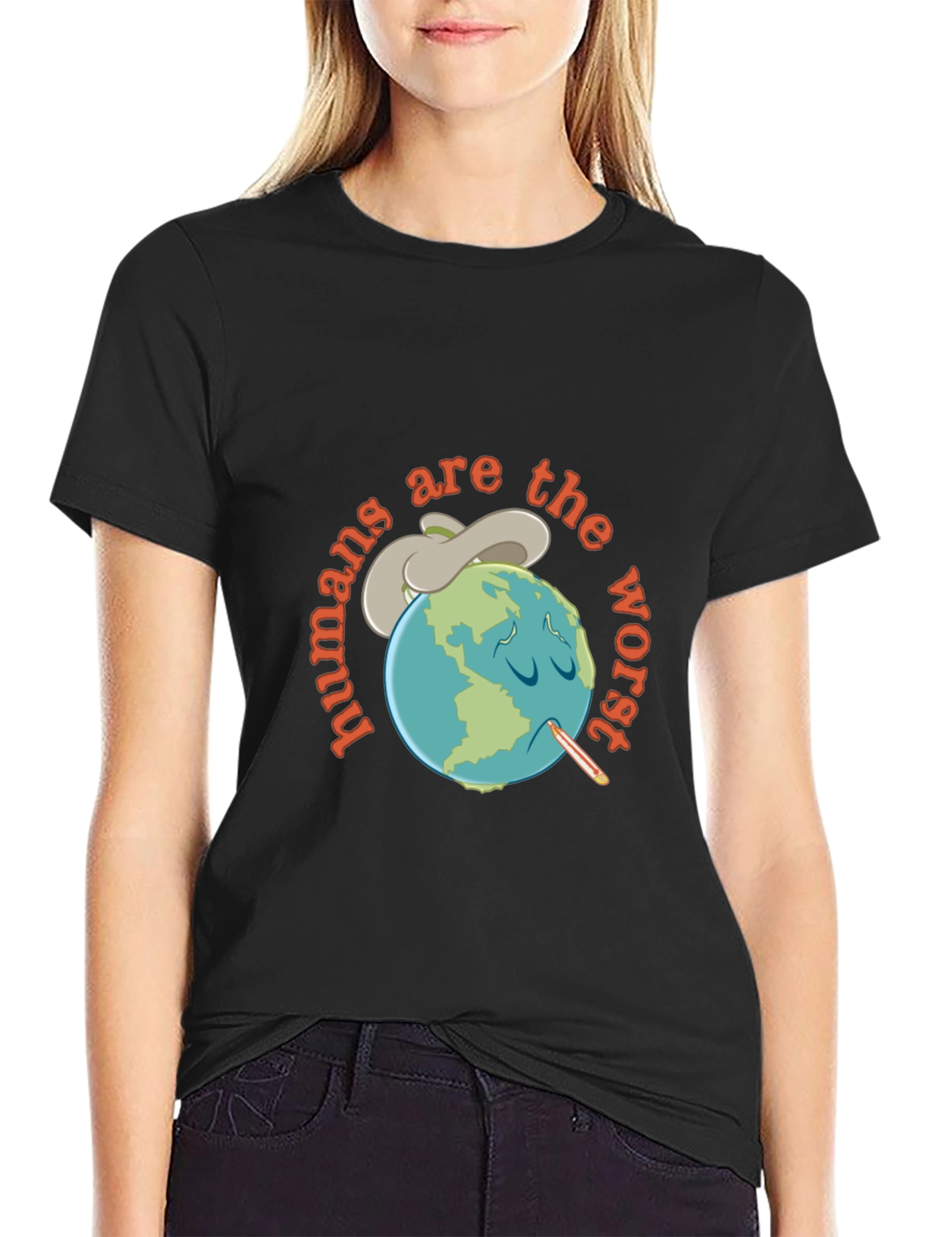 Humans Are the Worst Graphic T-Shirt - Black