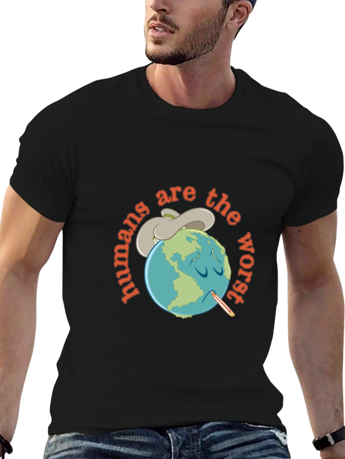 Humans Are the Worst Graphic T-Shirt - Black