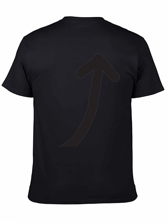 Black T-Shirt with Up Arrow Graphic
