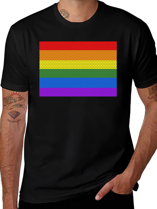 Pride Rainbow T-Shirt - Black Cotton Tee