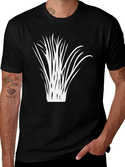 Abstract Grass Graphic Tee - Mens Black T-Shirt