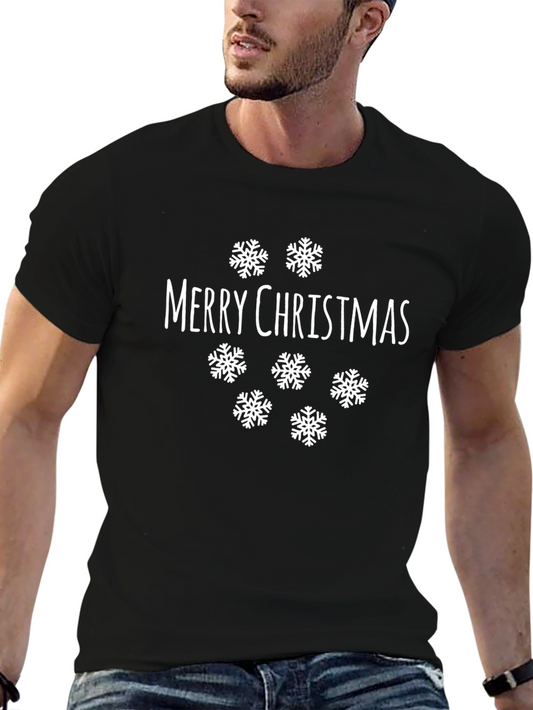 Merry Christmas Snowflake Graphic Tee