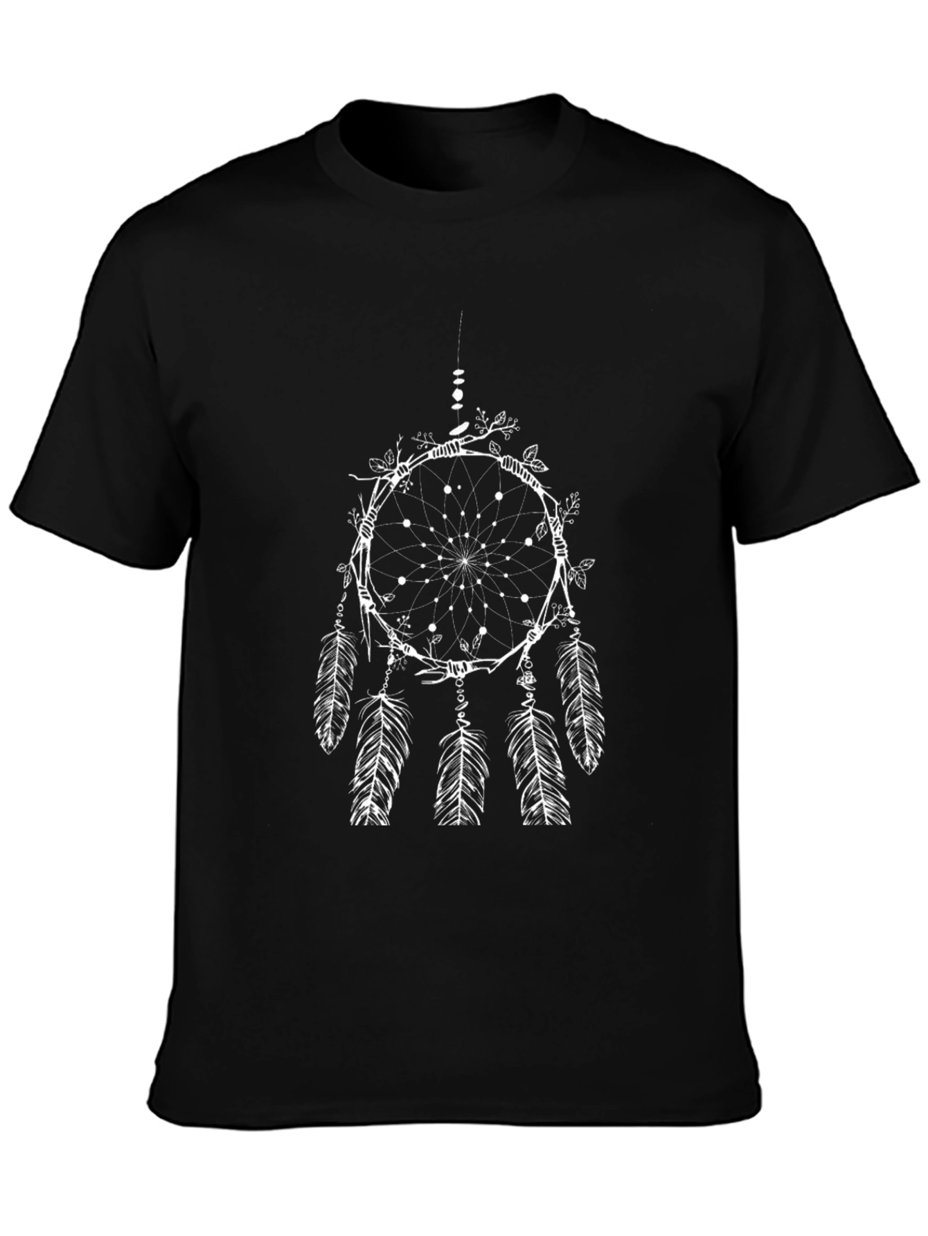 Dreamcatcher Graphic Tee - Black Cotton T-Shirt