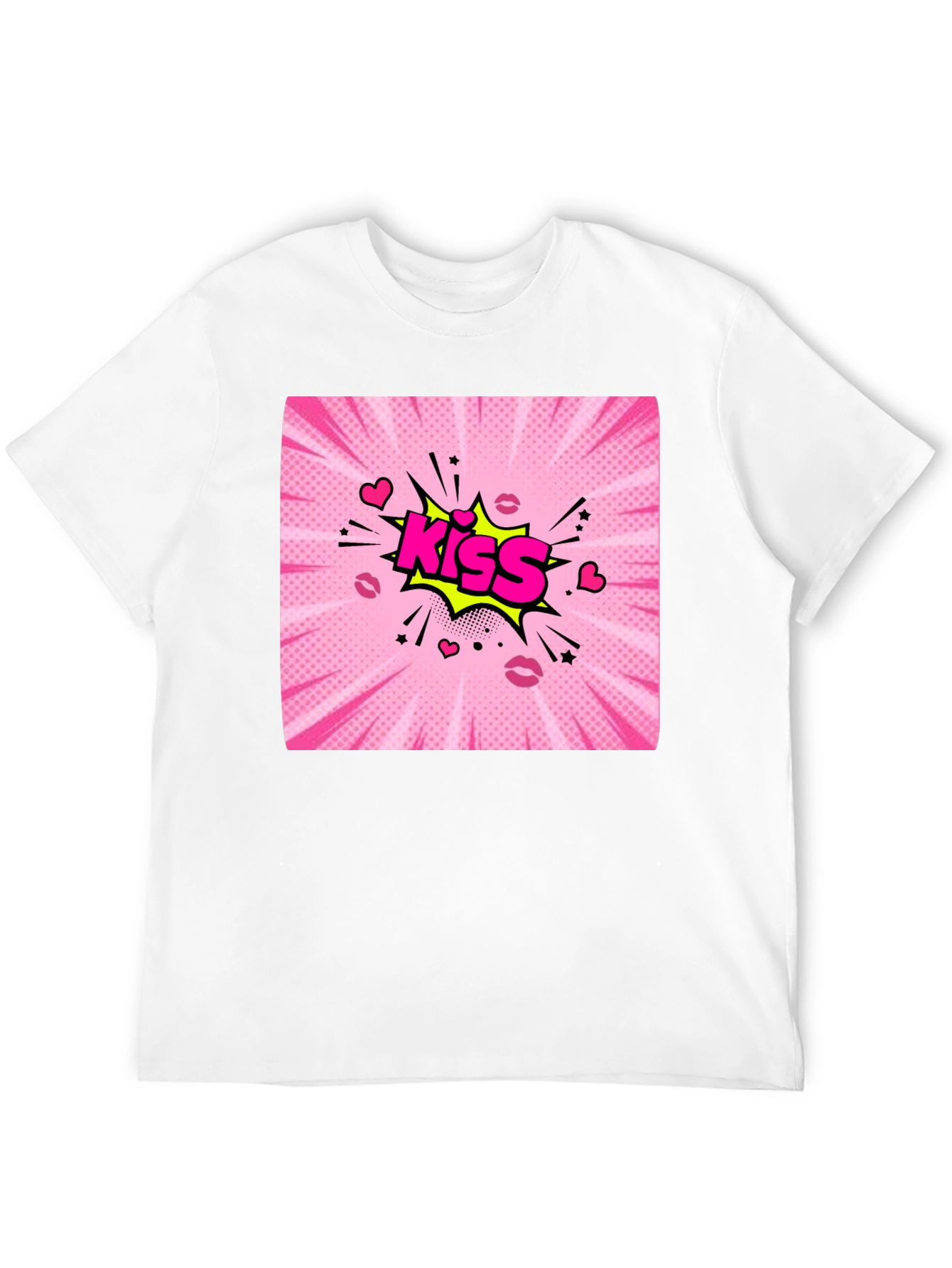 Kiss Comic Graphic T-Shirt - Bold Pop Art Design