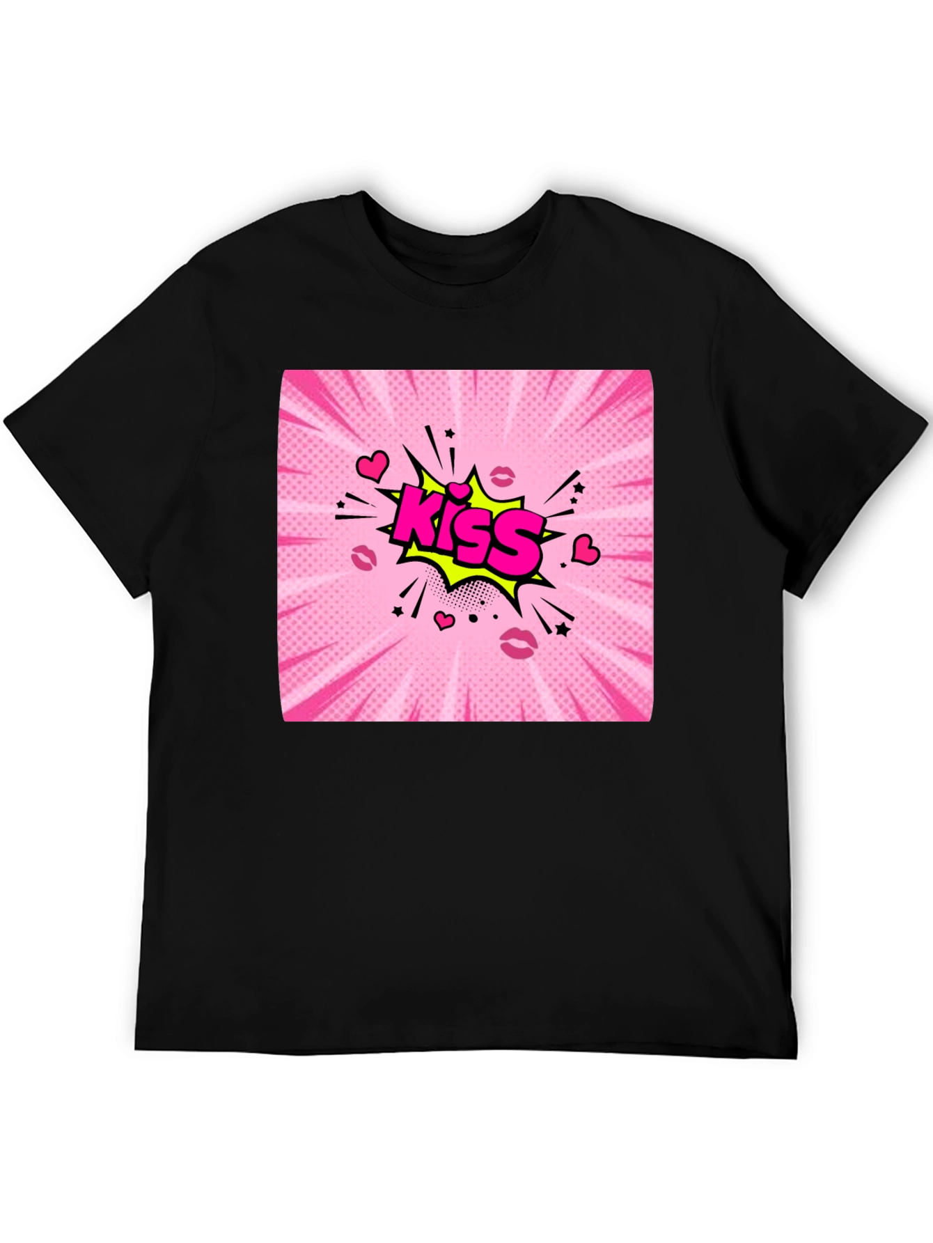 Kiss Comic Graphic T-Shirt - Bold Pop Art Design