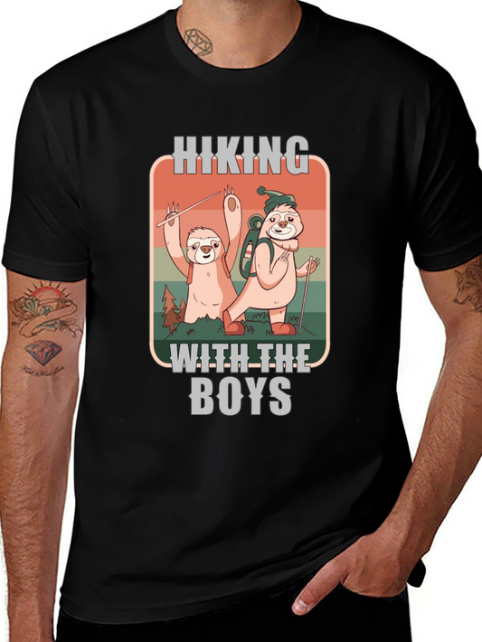 Hiking With The Boys Sloth T-Shirt