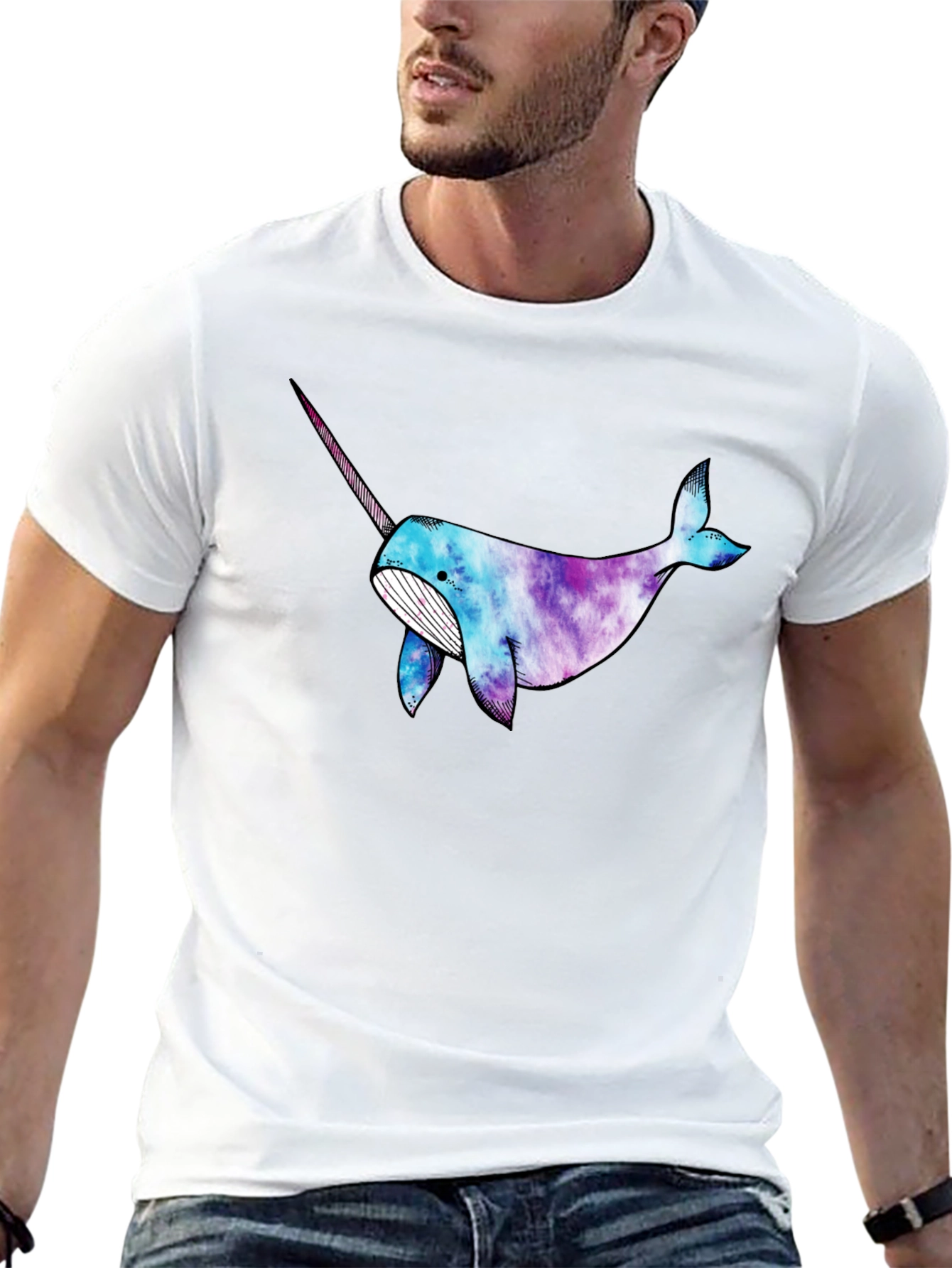 Narwhal Galaxy T-Shirt - Unique Graphic Tee