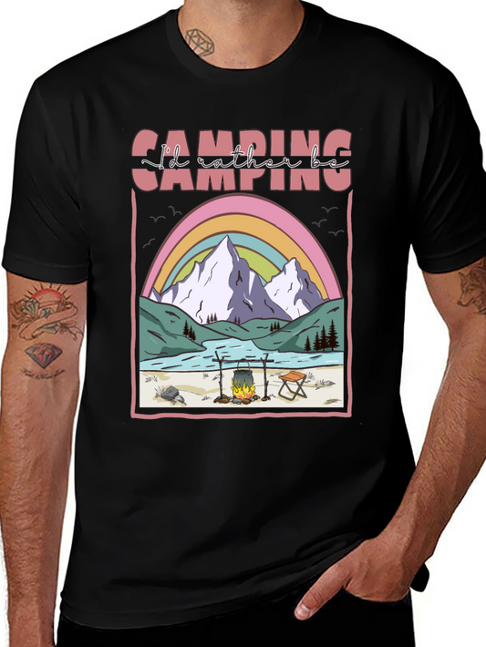 Camping Graphic T-Shirt: Id Rather Be Camping