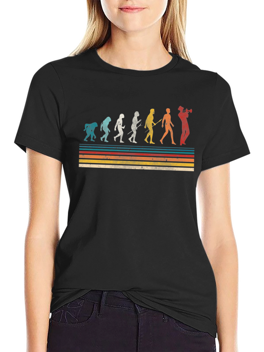 Evolution of Music T-Shirt - Trumpet Player