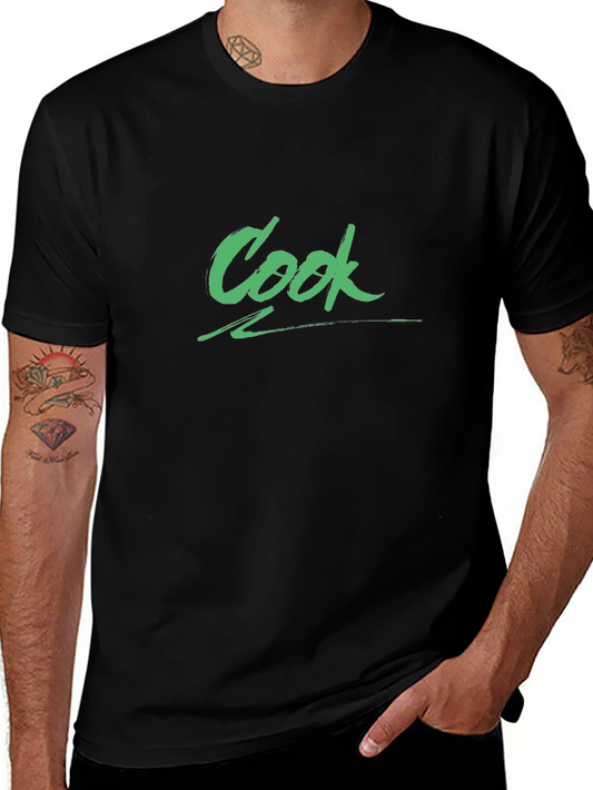 Green Cook Graphic Black T-Shirt