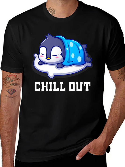 Chill Out Penguin Graphic T-Shirt