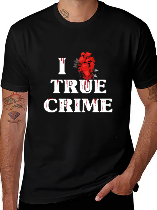 I Heart True Crime Graphic Tee - Black