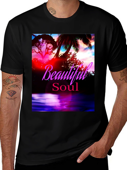 Beautiful Soul Beach Sunset Graphic T-Shirt