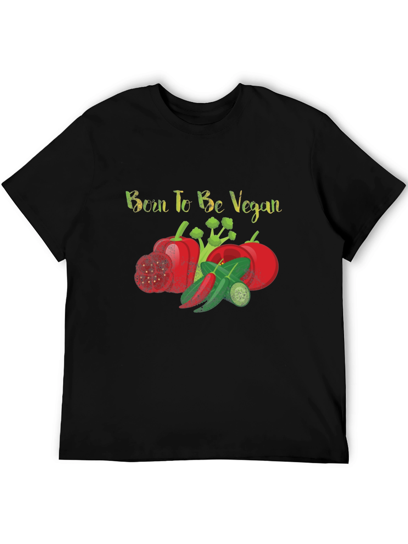 Born to Be Vegan Black T-Shirt