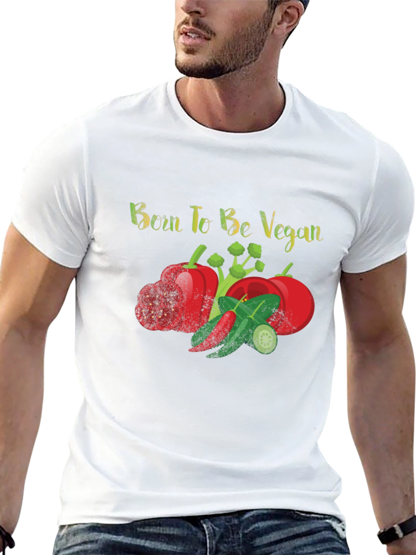 Born to Be Vegan Black T-Shirt