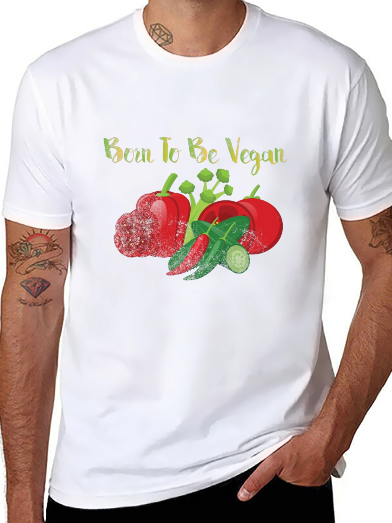 Born to Be Vegan Black T-Shirt