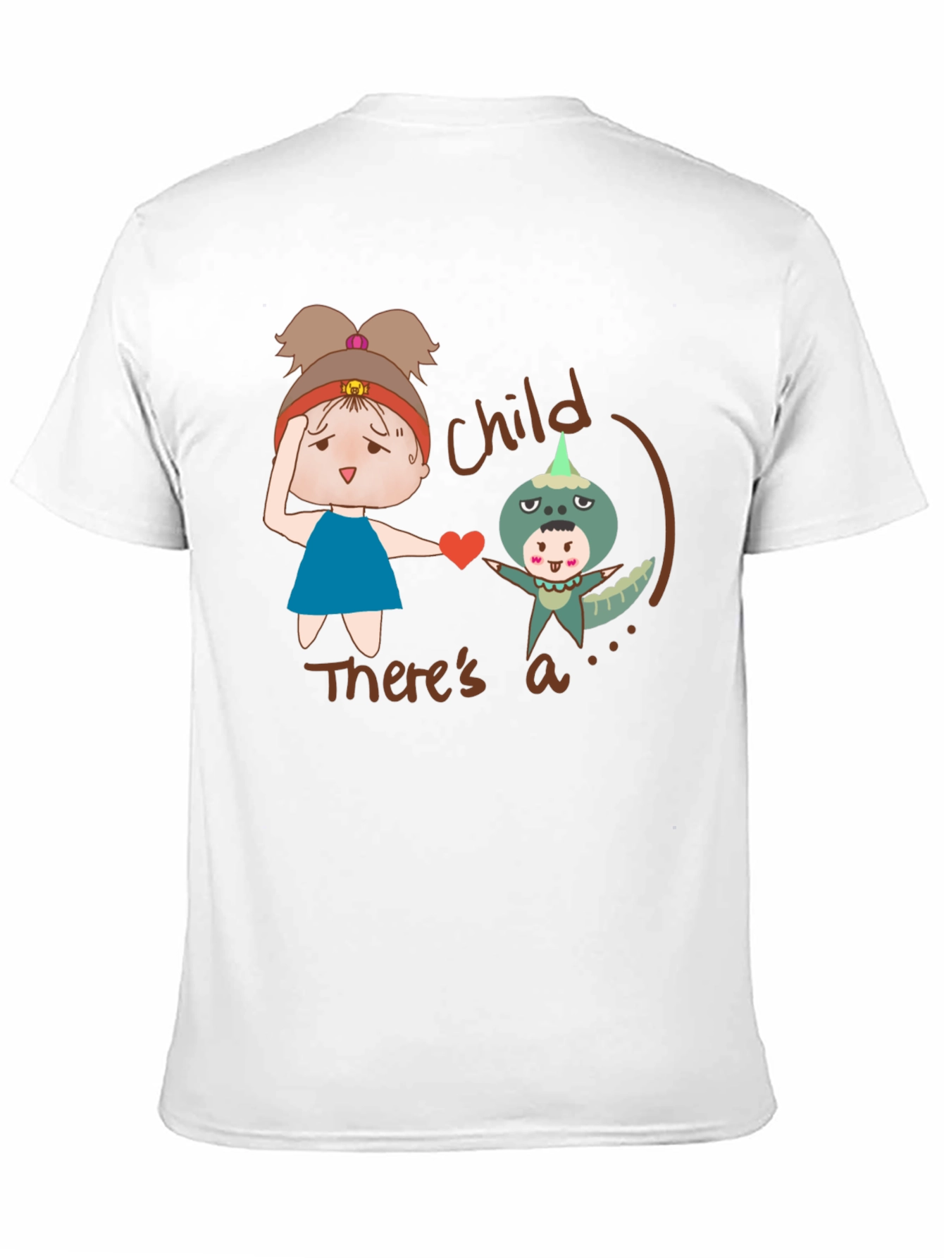 Child Theres a Monster T-Shirt - Black