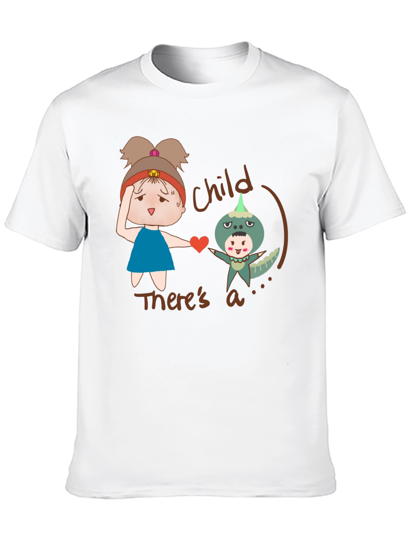 Child Theres a Monster T-Shirt - Black