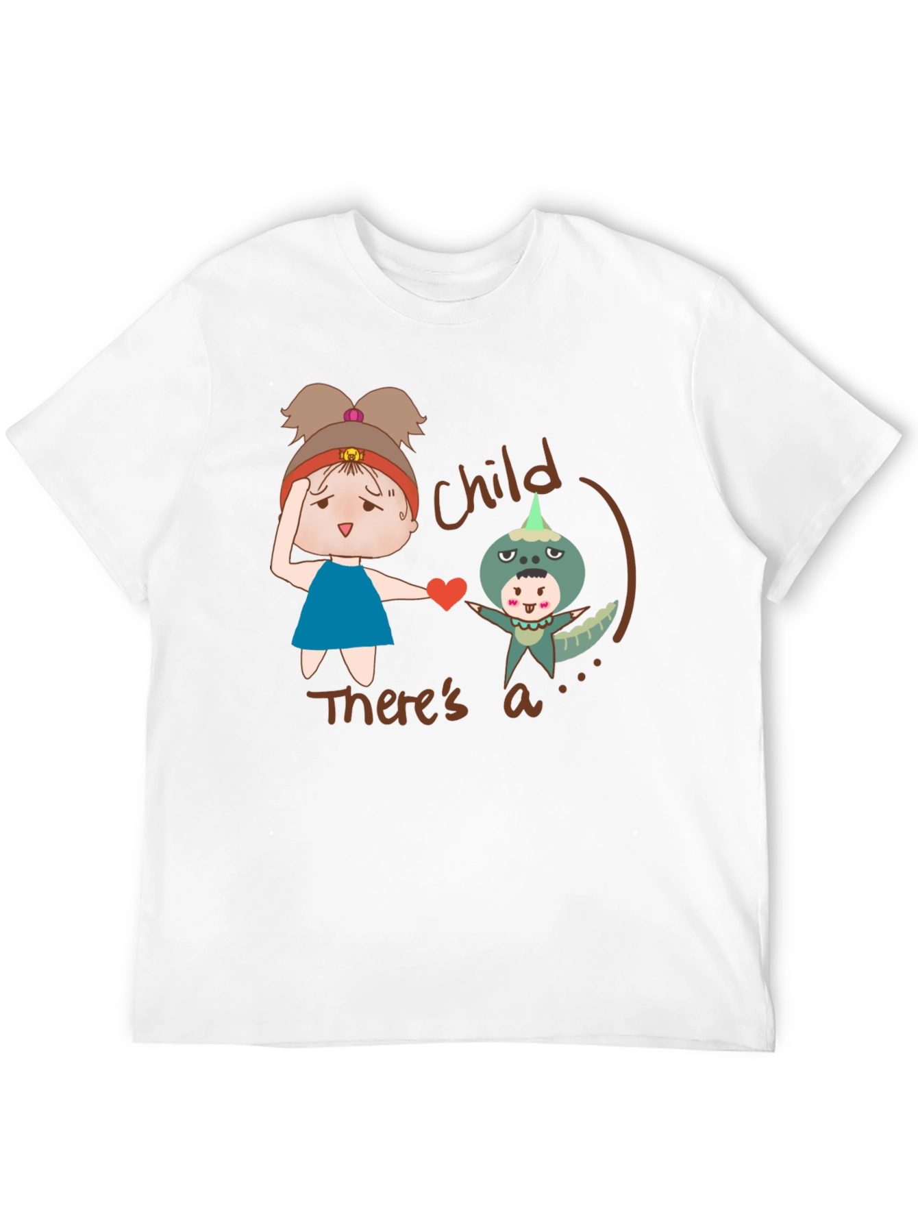Child Theres a Monster T-Shirt - Black