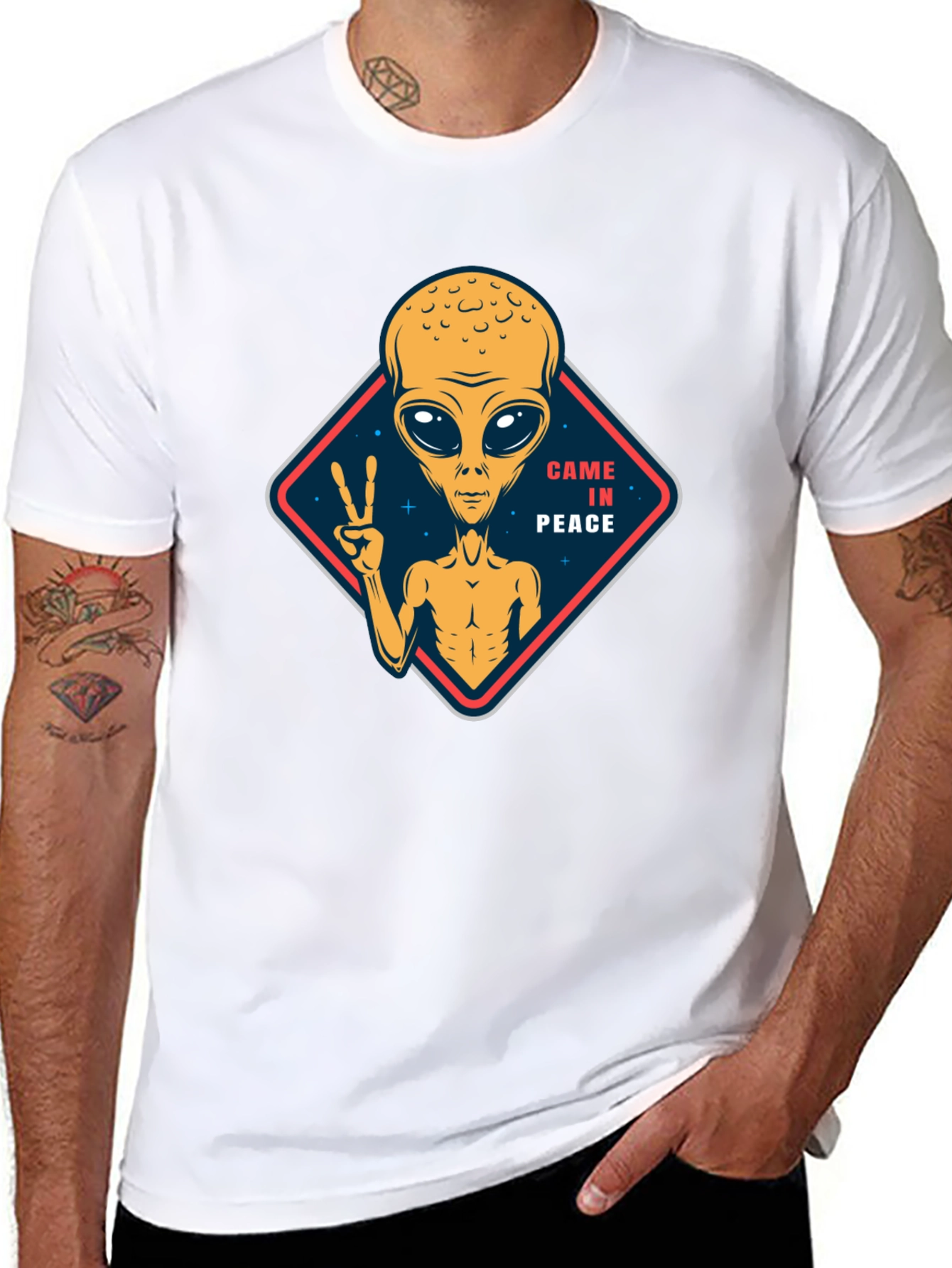 Came in Peace Alien Graphic T-Shirt