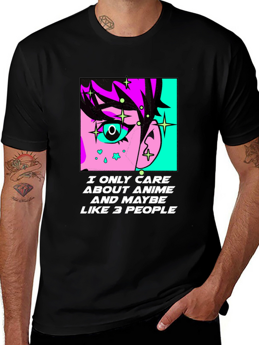 Anime Lover T-Shirt - I Only Care About Anime Graphic Tee