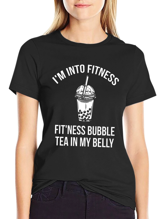 Fitness Bubble Tea Graphic T-Shirt - Funny & Stylish