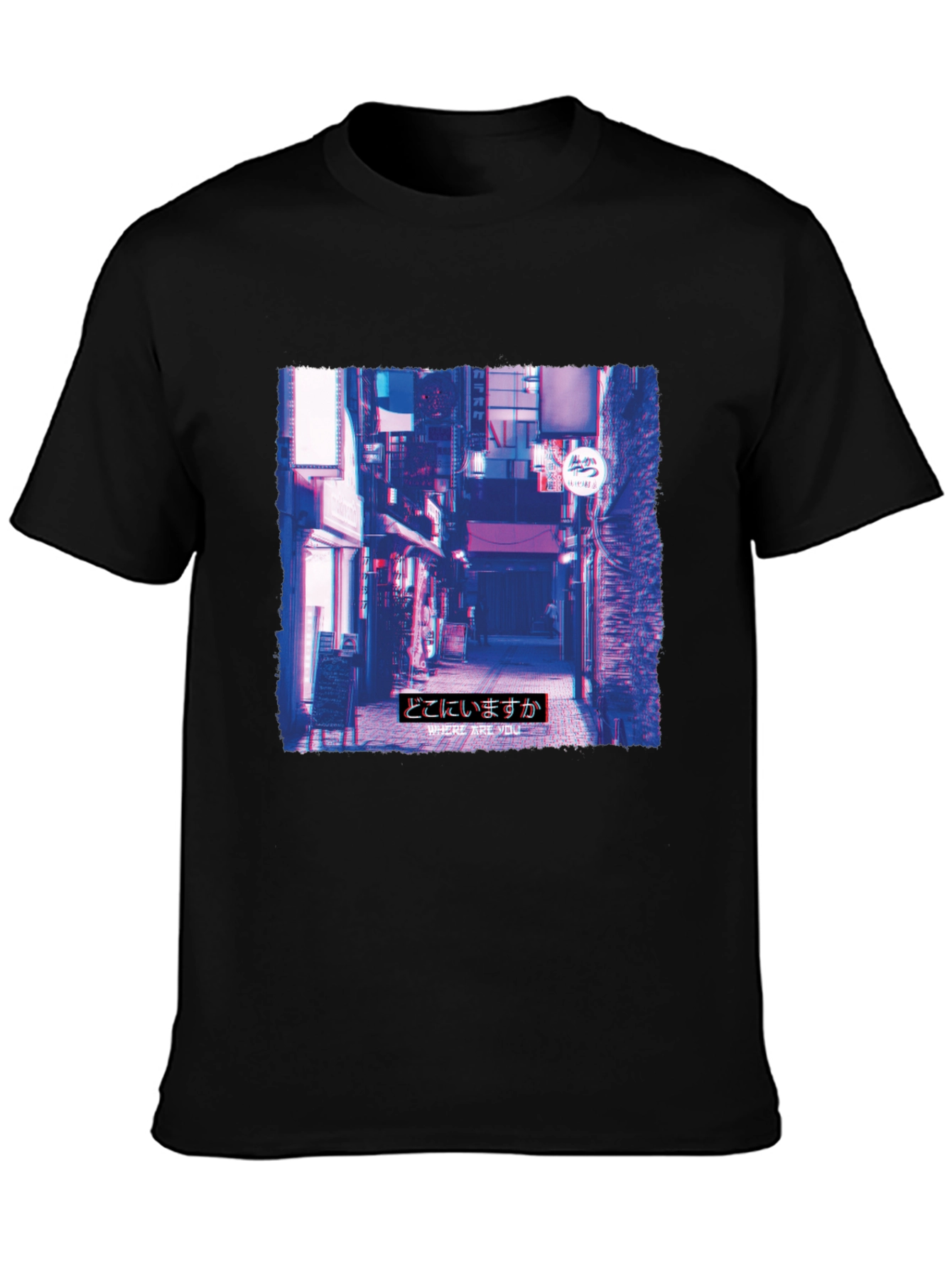 Urban Alley Graphic Print Tee - Black