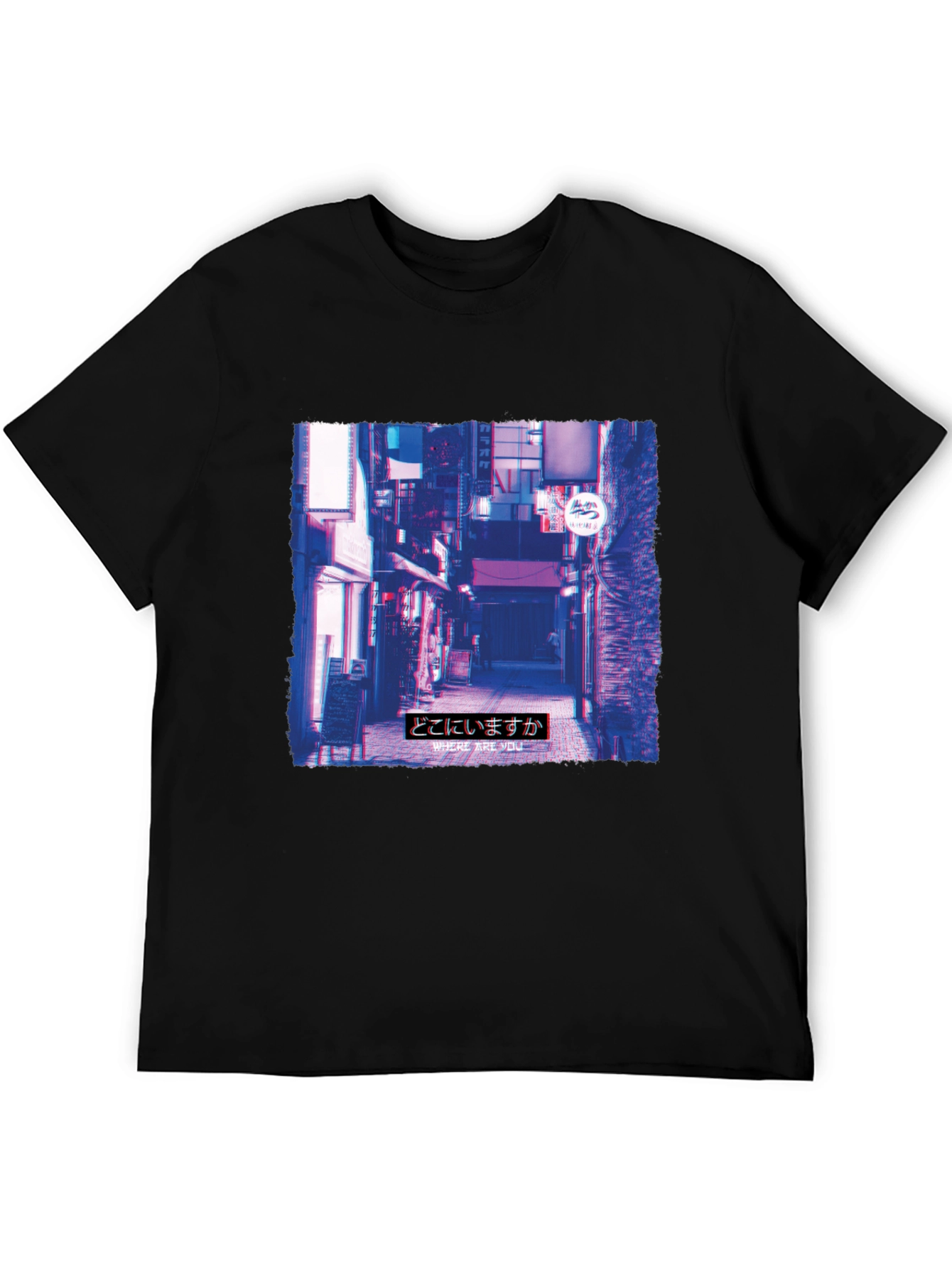 Urban Alley Graphic Print Tee - Black