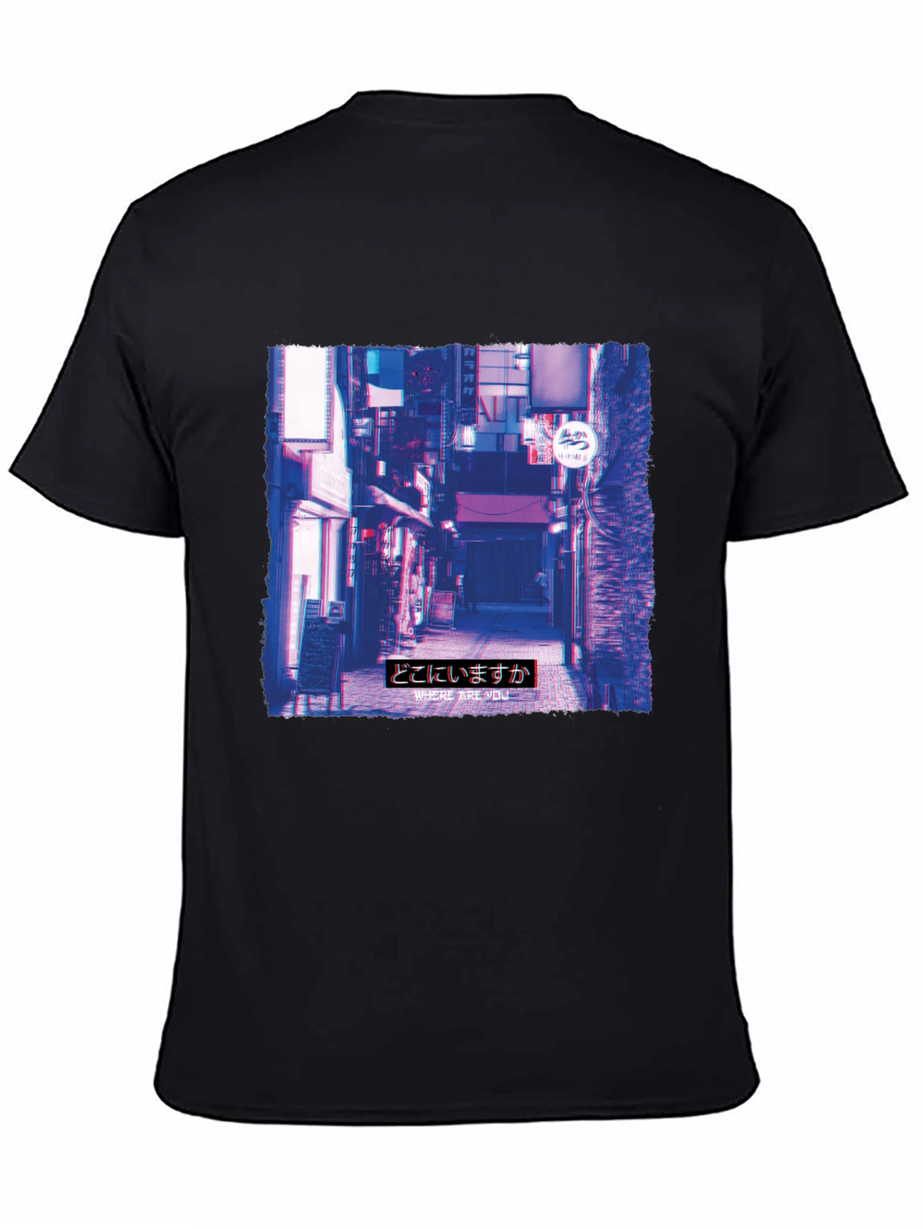 Urban Alley Graphic Print Tee - Black