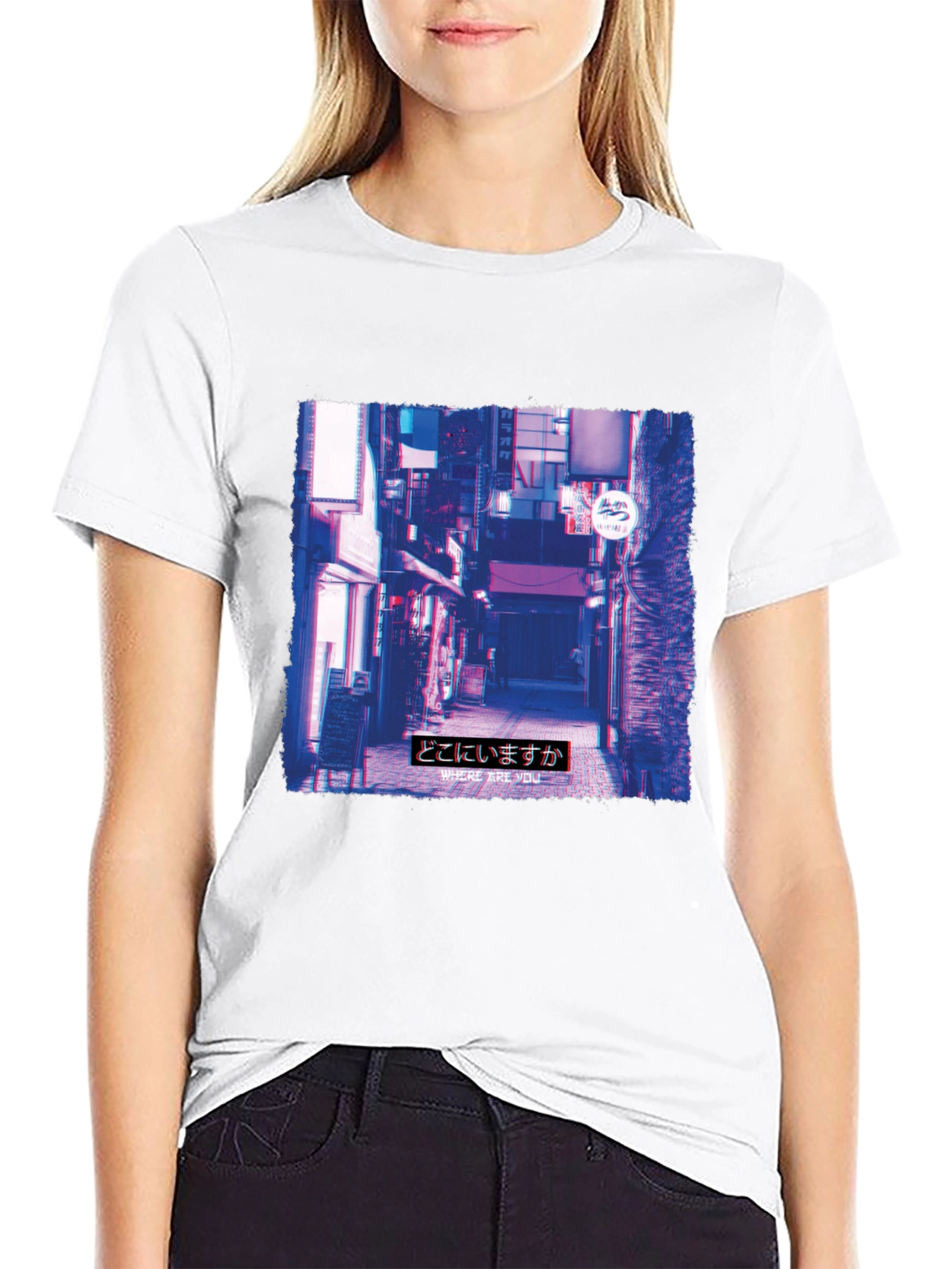 Urban Alley Graphic Print Tee - Black