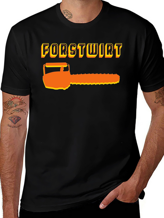 Forstwirt Chainsaw Graphic T-Shirt - Black