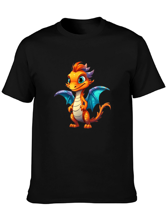 Cool Cartoon Dragon Graphic T-Shirt - Unique Design!