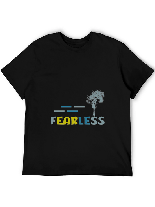 Fearless Graphic Print Black T-Shirt