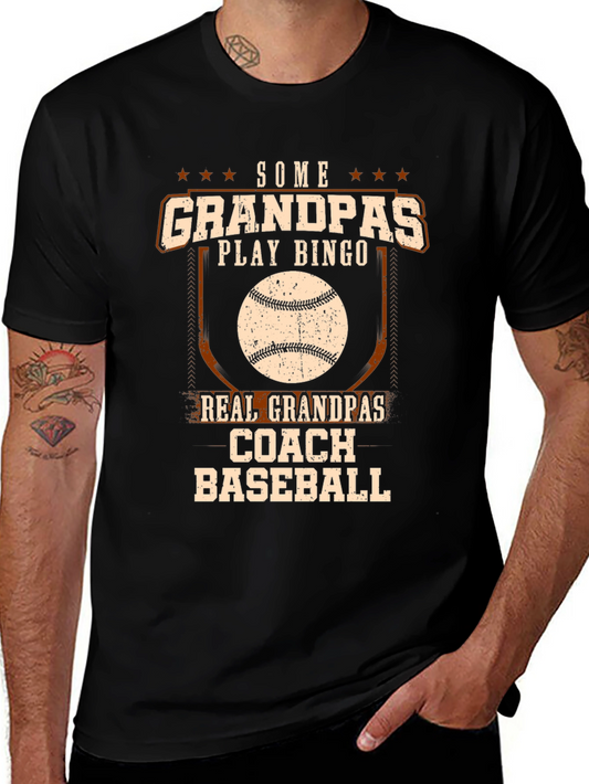 Baseball Grandpa T-Shirt: Coach Grandpa Gift