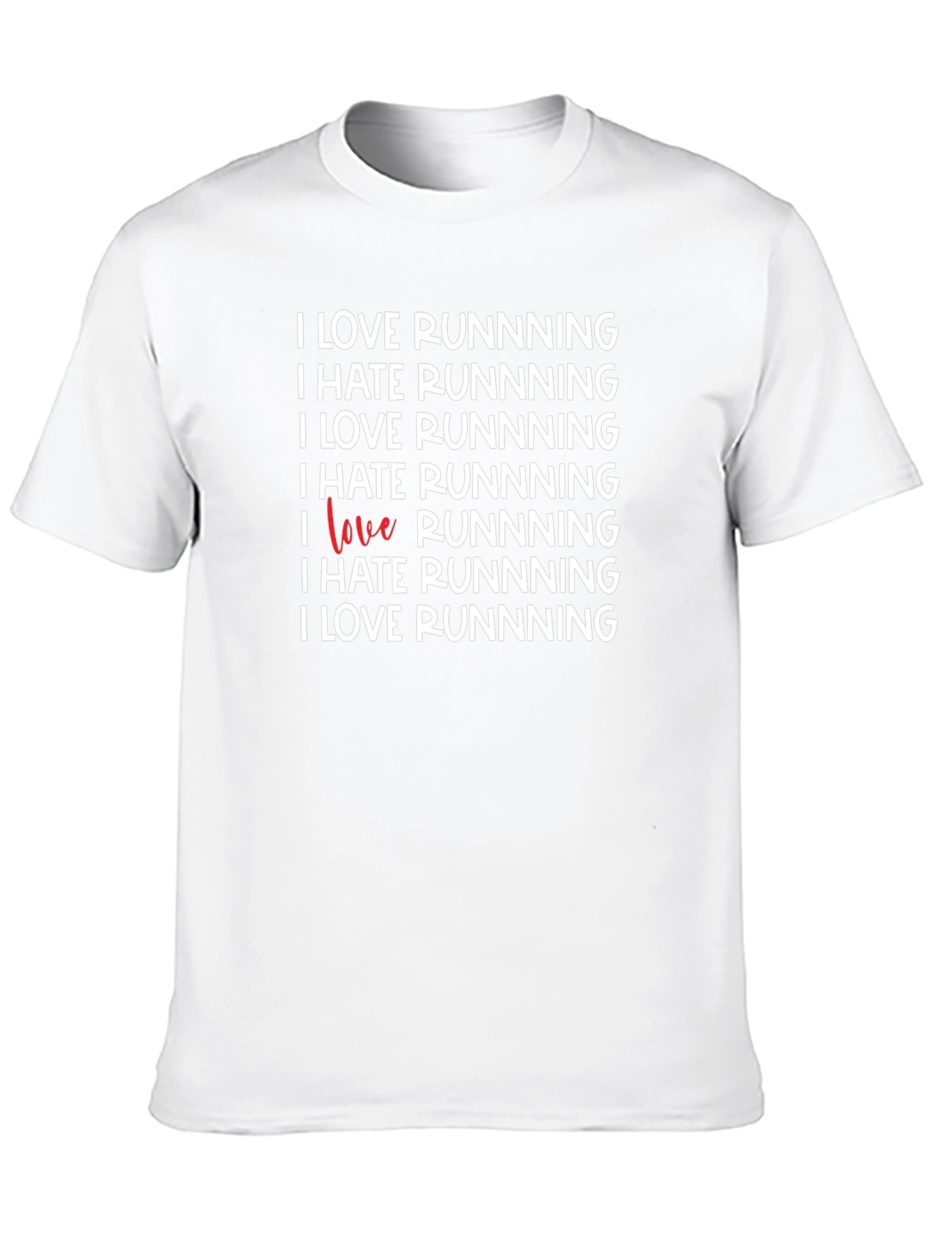 I Love/Hate Running T-Shirt Funny Gym Tee