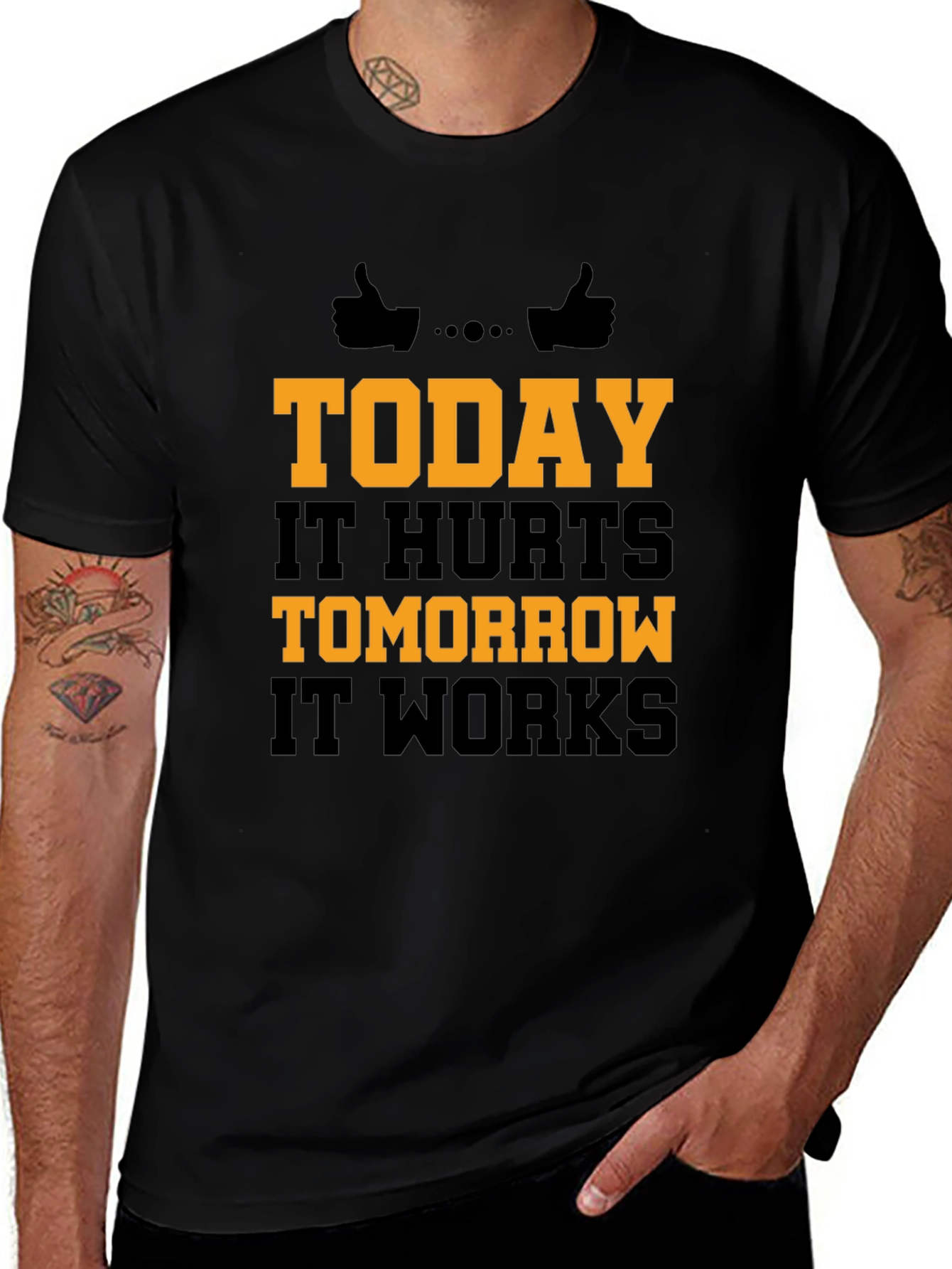 Motivational Workout T-Shirt - Today It Hurts