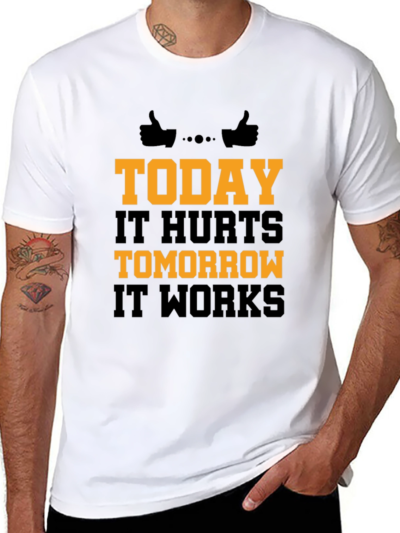 Motivational Workout T-Shirt - Today It Hurts