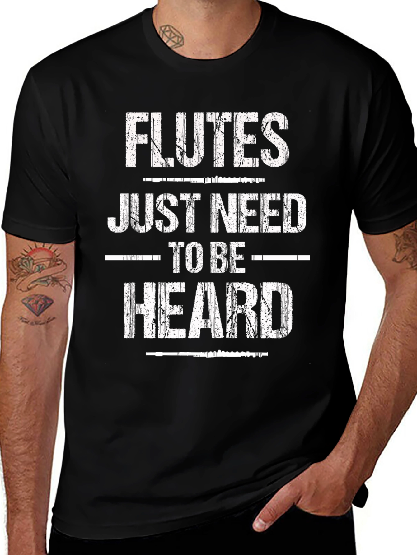 Flutes Need to be Heard Graphic T-Shirt
