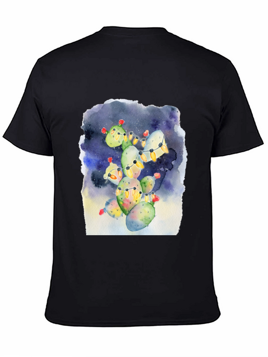 Festive Cactus Tee - Holiday Lights Design