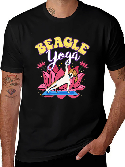 Beagle Yoga Graphic T-Shirt - Funny Dog Tee