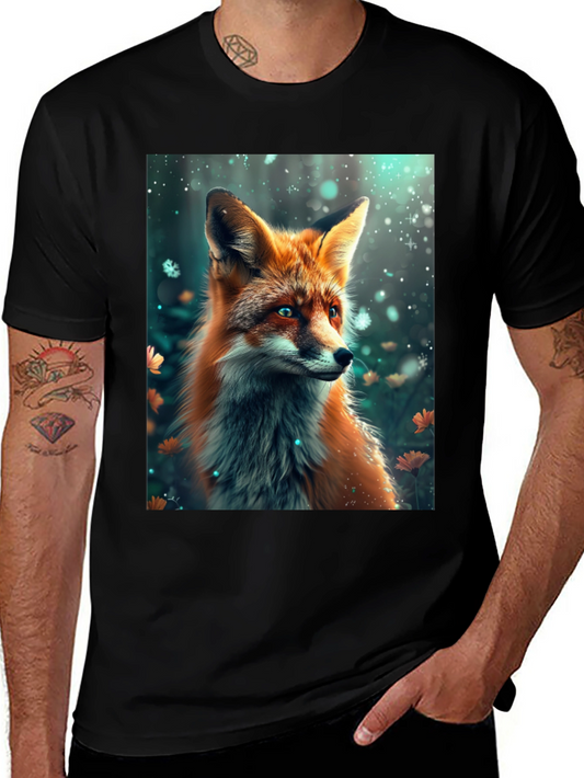 Fox Portrait Graphic Tee - Black