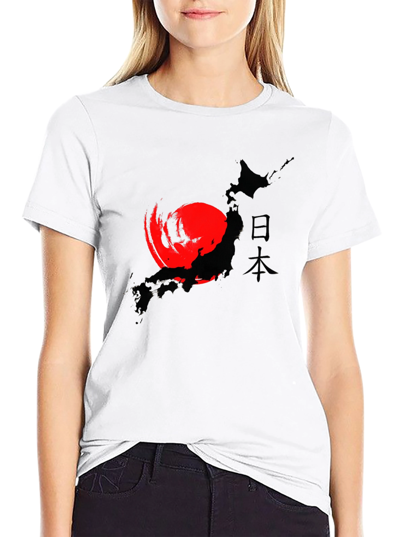 Japanese Map Graphic T-Shirt - Stylish Black Tee