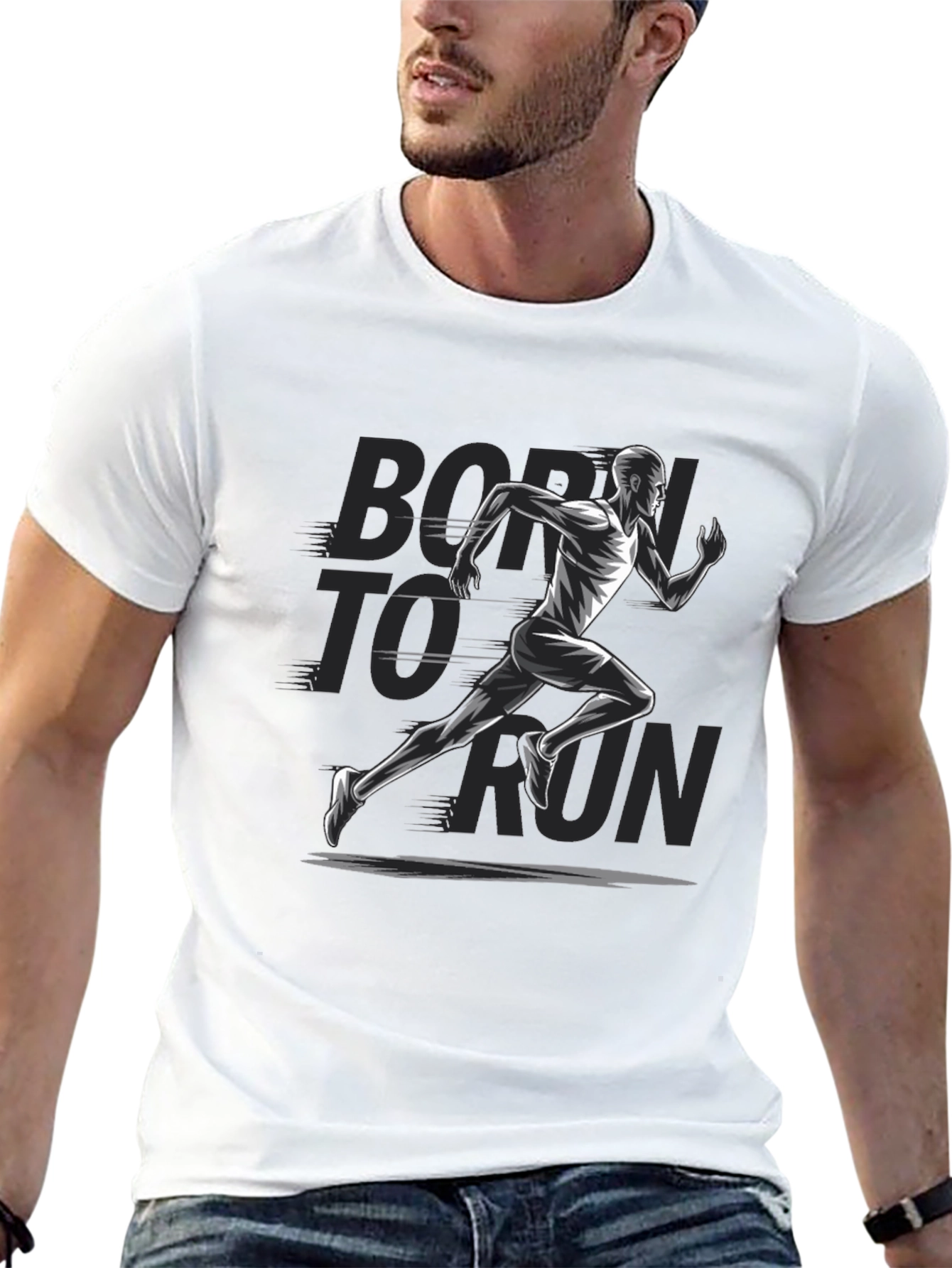 Born to Run Graphic T-Shirt - Black