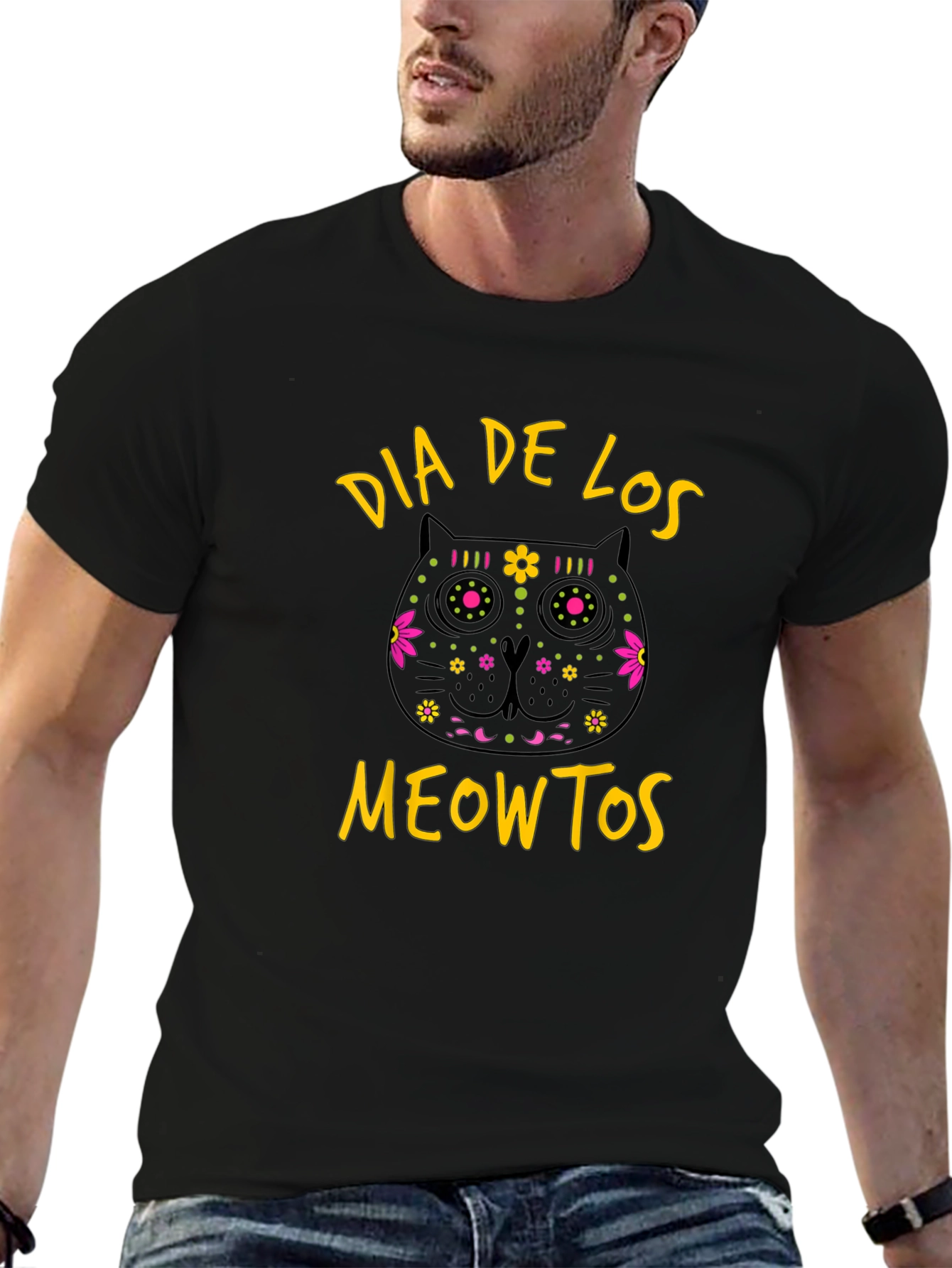 Dia De Los Meowtos Cat T-Shirt
