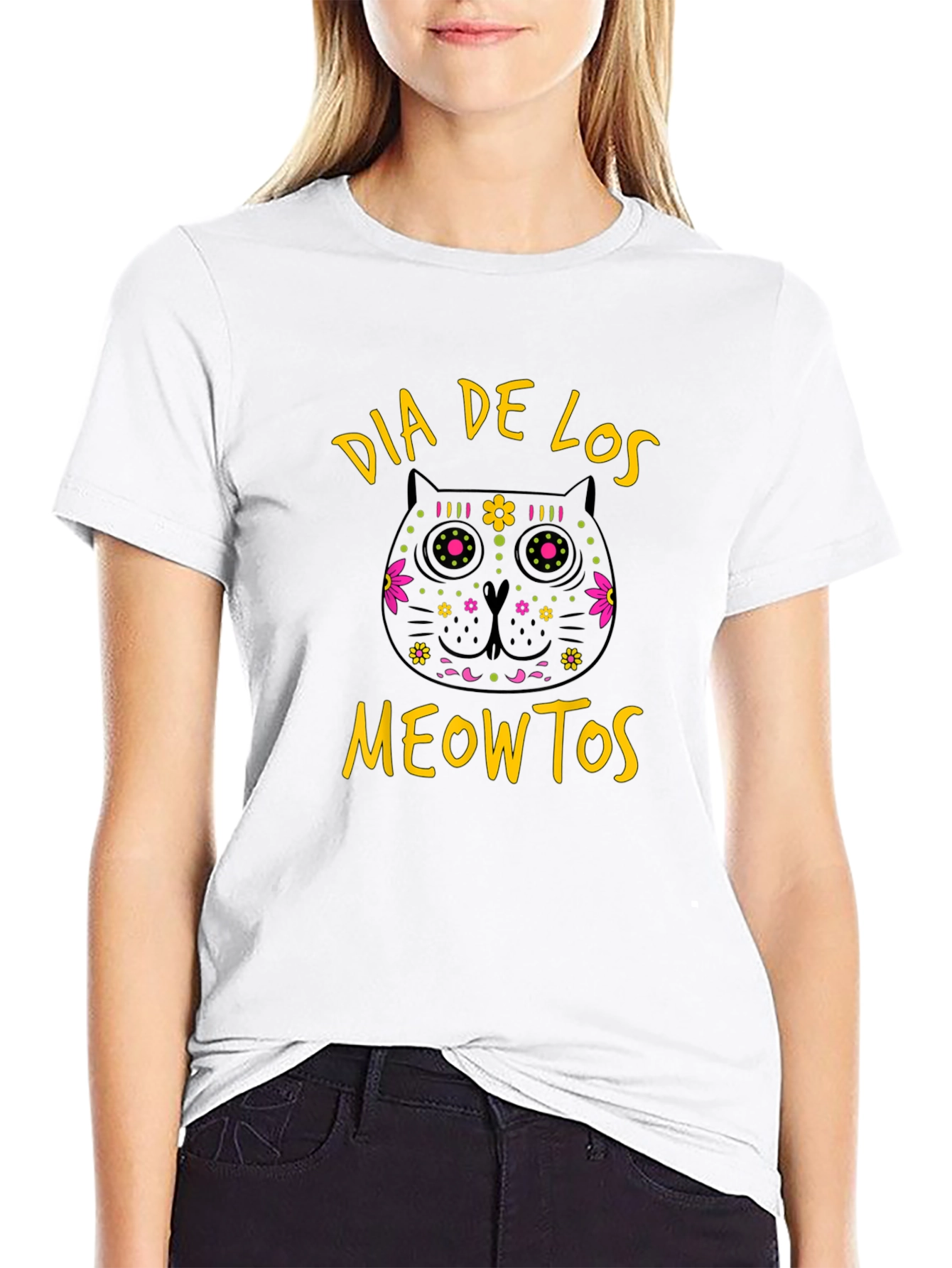 Dia De Los Meowtos Cat T-Shirt