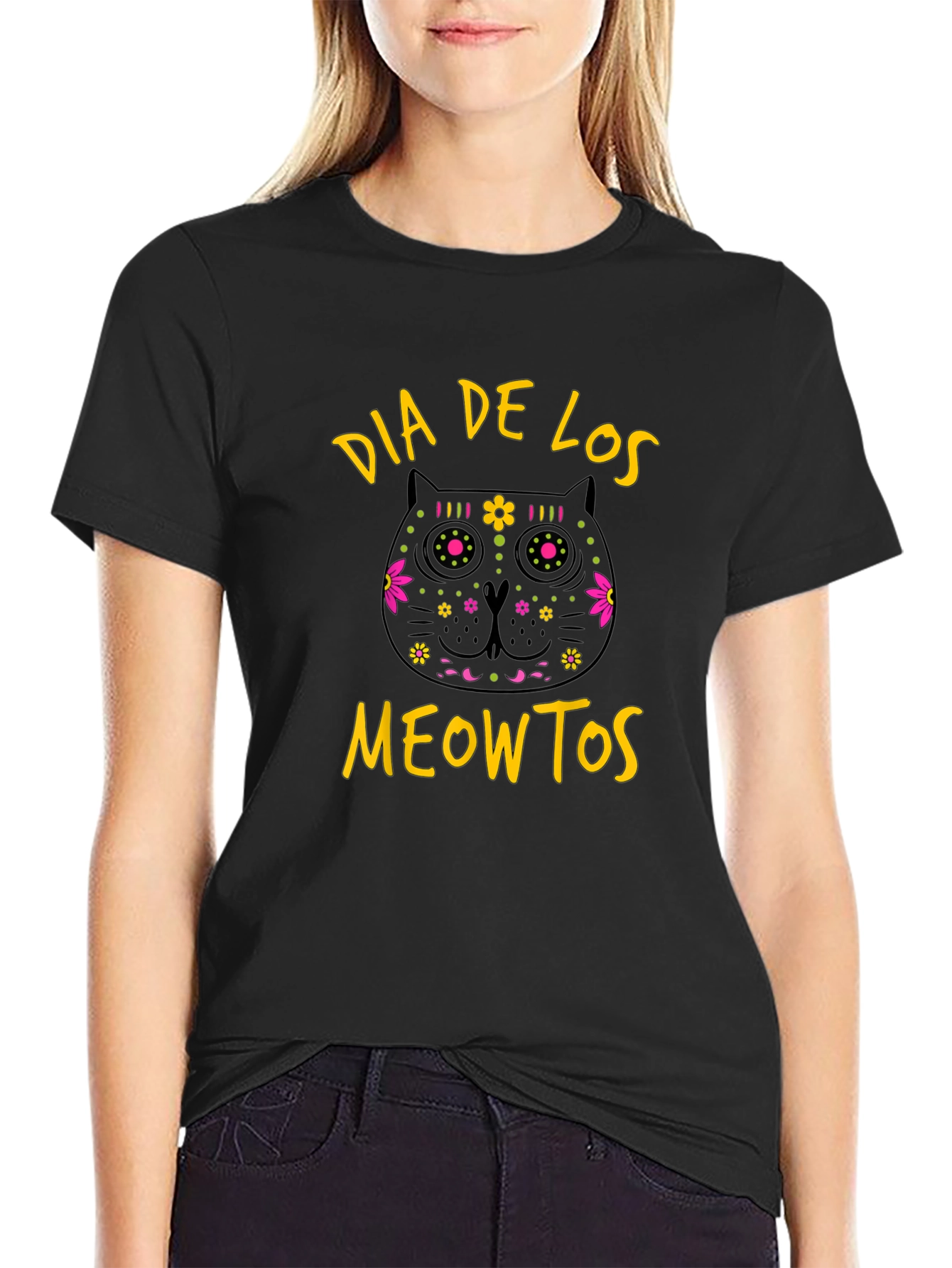 Dia De Los Meowtos Cat T-Shirt