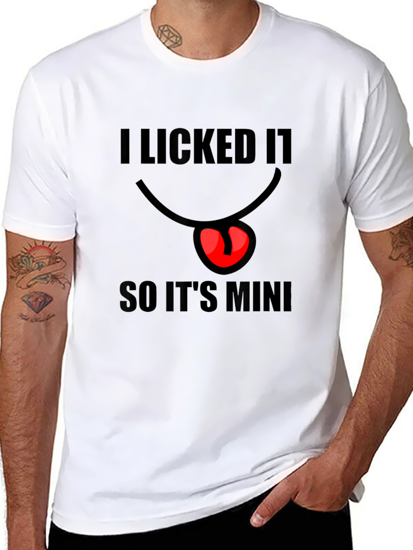I Licked It So Its Mine Mens Black T-Shirt
