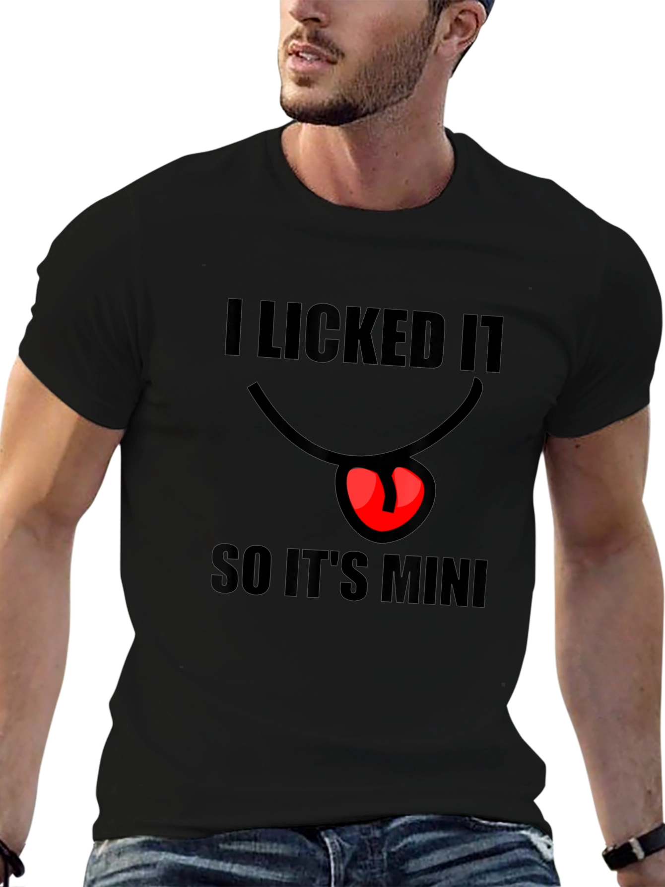 I Licked It So Its Mine Mens Black T-Shirt