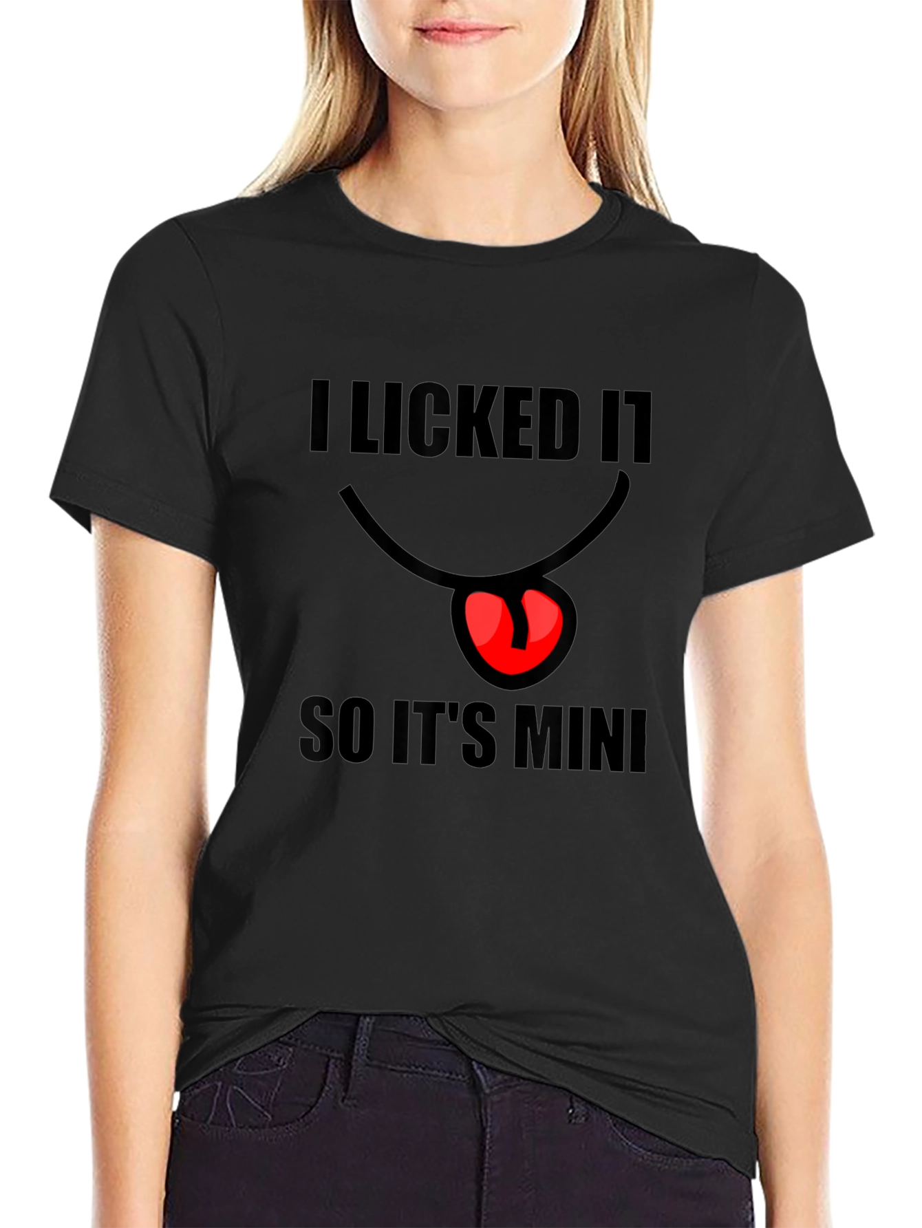 I Licked It So Its Mine Mens Black T-Shirt