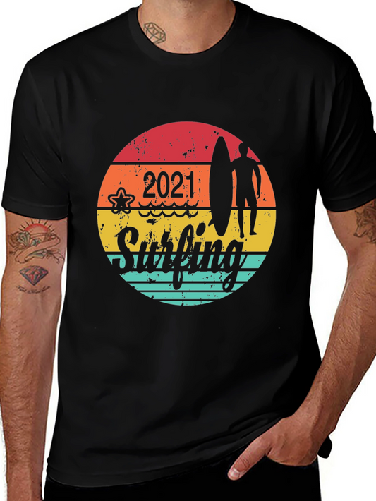 2021 Surfing T-Shirt - Retro Summer Tee